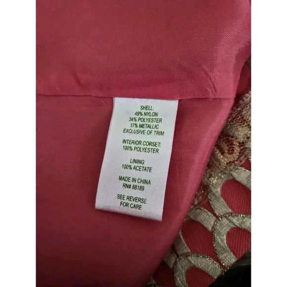 Lilly Pulitzer Josephina Strapless Dress Size 10 Coral Scallop Jacquard New - Picture 8 of 10